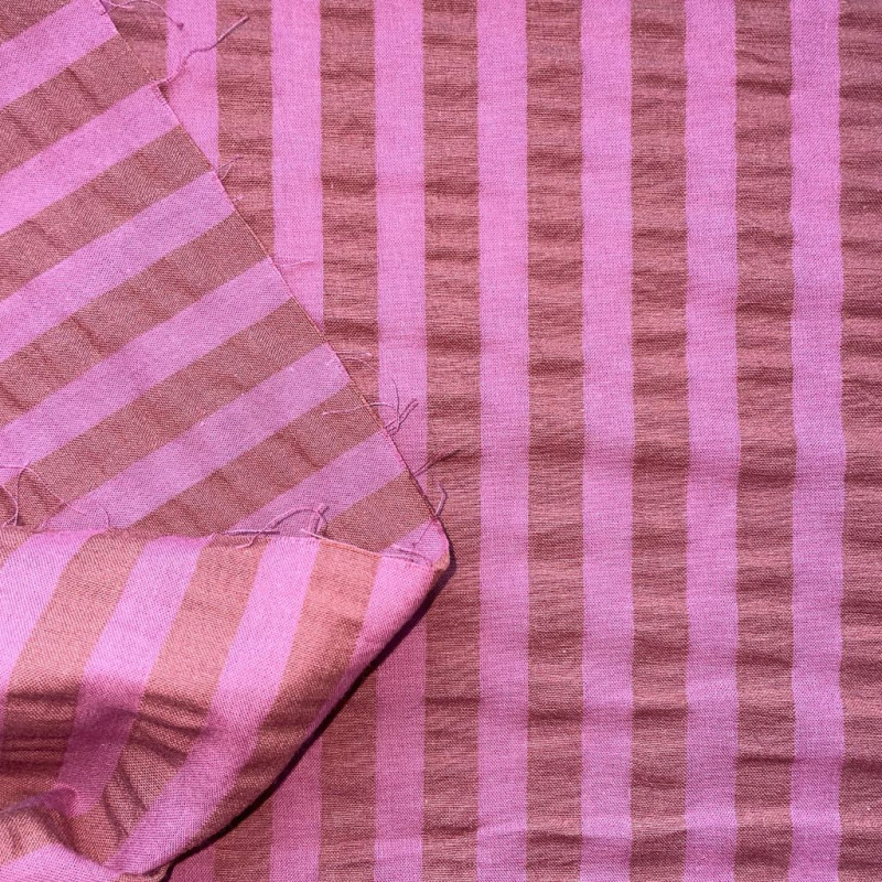 Seersucker TOM Madera de rosa / Toffee